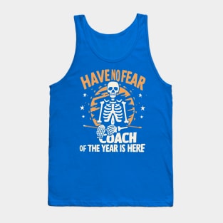 Skeleton Ice Hockey Coach of the year coaching Dad coach Tank Top